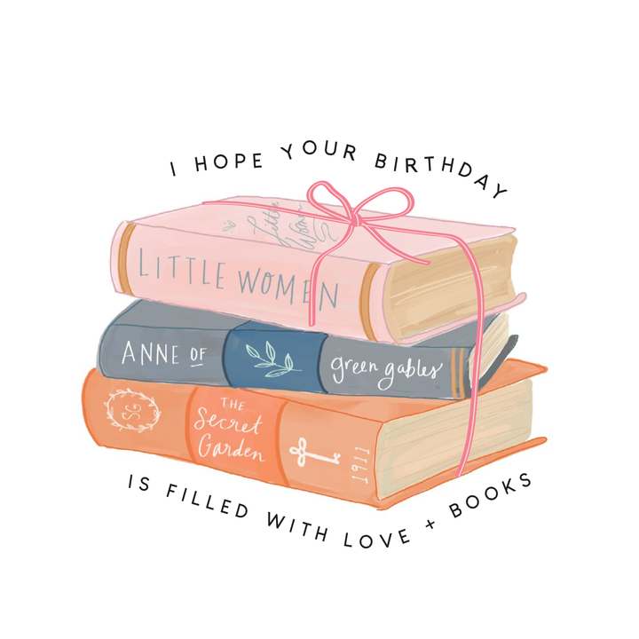 Happy Birthday Card - Books