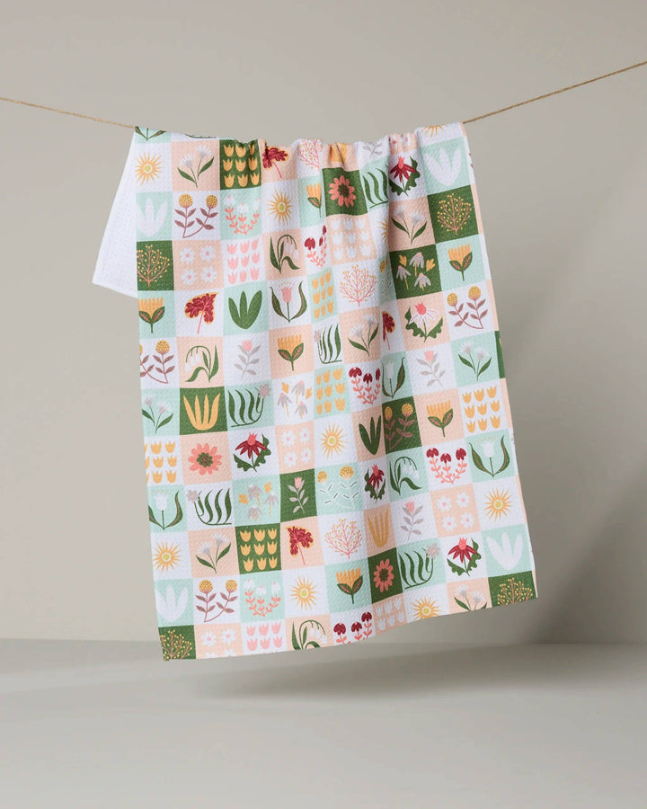 Patchwork Garden Tea Towel