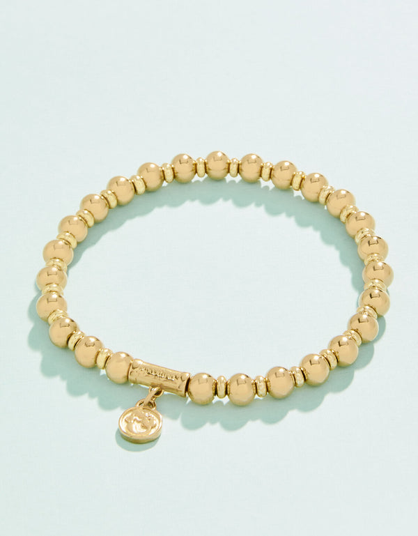 Spartina 449: Shelter Cove Stretch Bracelet 4mm-  Gold