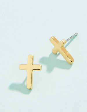 Spartina 449: Cross Stud Earrings Cross