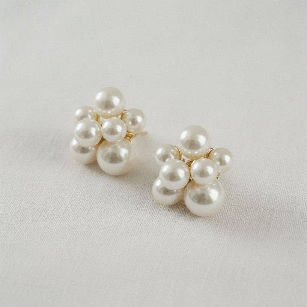 Chic Vintage Pearl Layered Drop Earrings - B Social Boutique