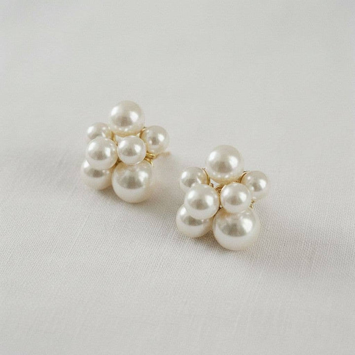 Chic Vintage Pearl Layered Drop Earrings - B Social Boutique