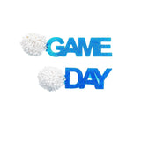 Game Day Earring - Blue Glitter