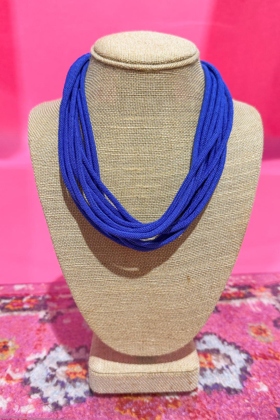 Layered Rope Necklace - Royal Blue