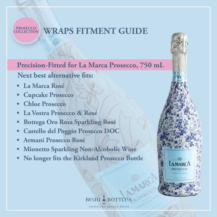 Beau Bottles x Sheridan French Collection - Classic Hydrangea - Prosecco Collection