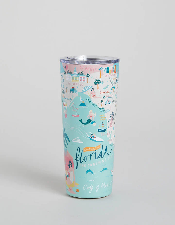 Stainless Steel Drink Tumbler 22 oz. Florida - Thumbnail 2