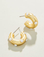 Spartina 449: Chubby Hoop Earring -  Pearl