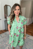 On the Green Floral Dress