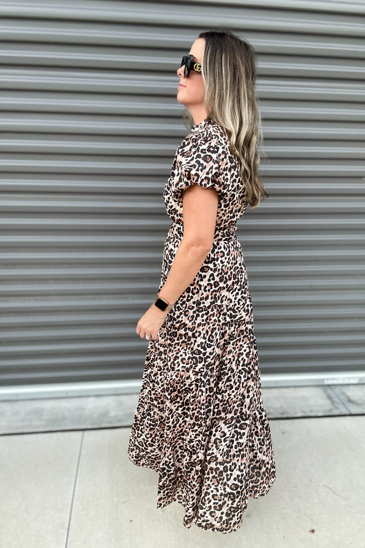 Tomorrow Is Calling Leopard Midi Dress