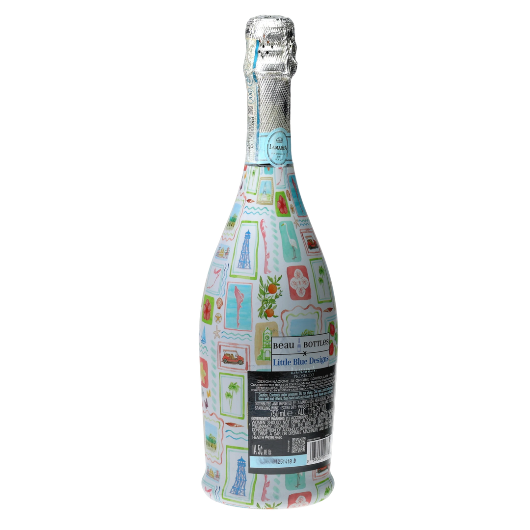 Beau Bottles Little Blue Designs From FL with Love - Prosecco Collection