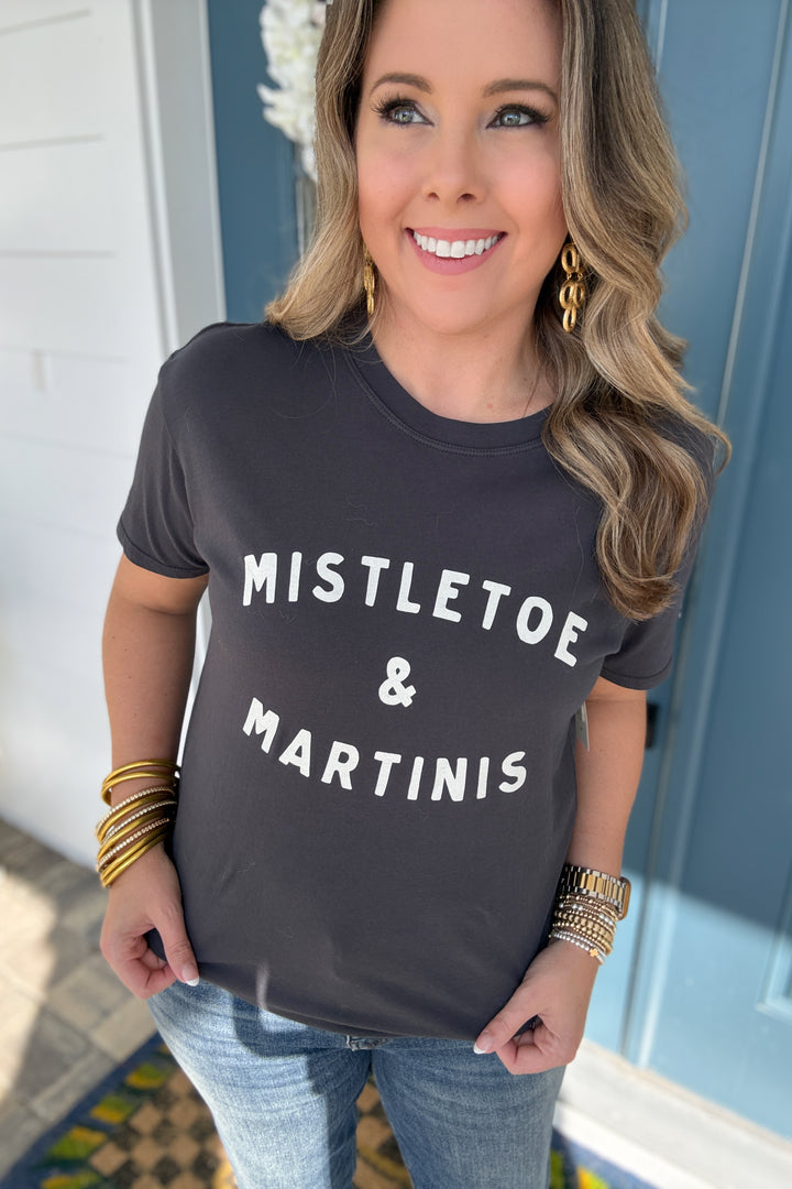 Z Supply: Mistletoe Boyfriend Tee Black Sand