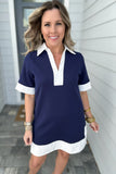 Swing into Style Dress - Navy