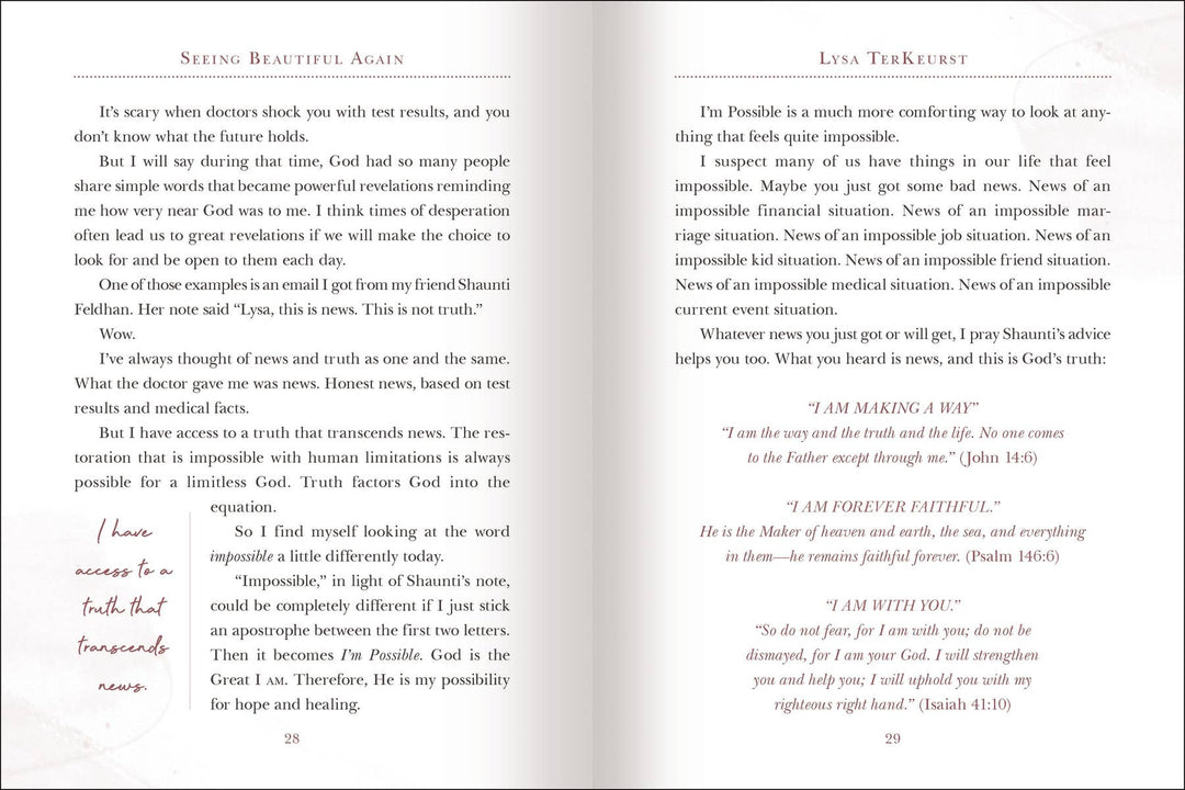 Seeing Beautiful Again Journal  - Lysa TerKeurst - B Social Boutique