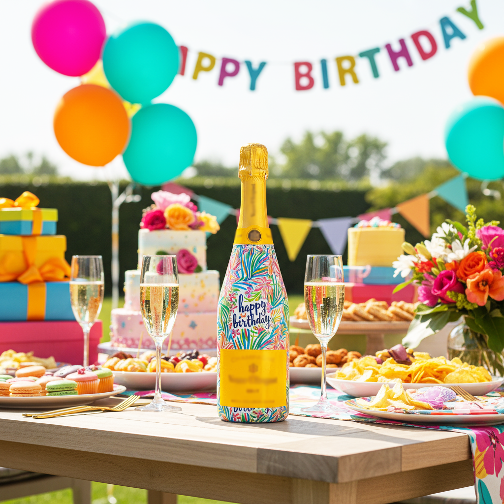 Beau Bottles Happy Birthday Floral - Champagne Collection