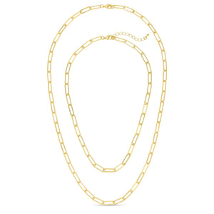 Large link chain necklace: 16"