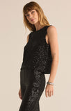 Z Supply: Sloane Sequin Tank-  Black