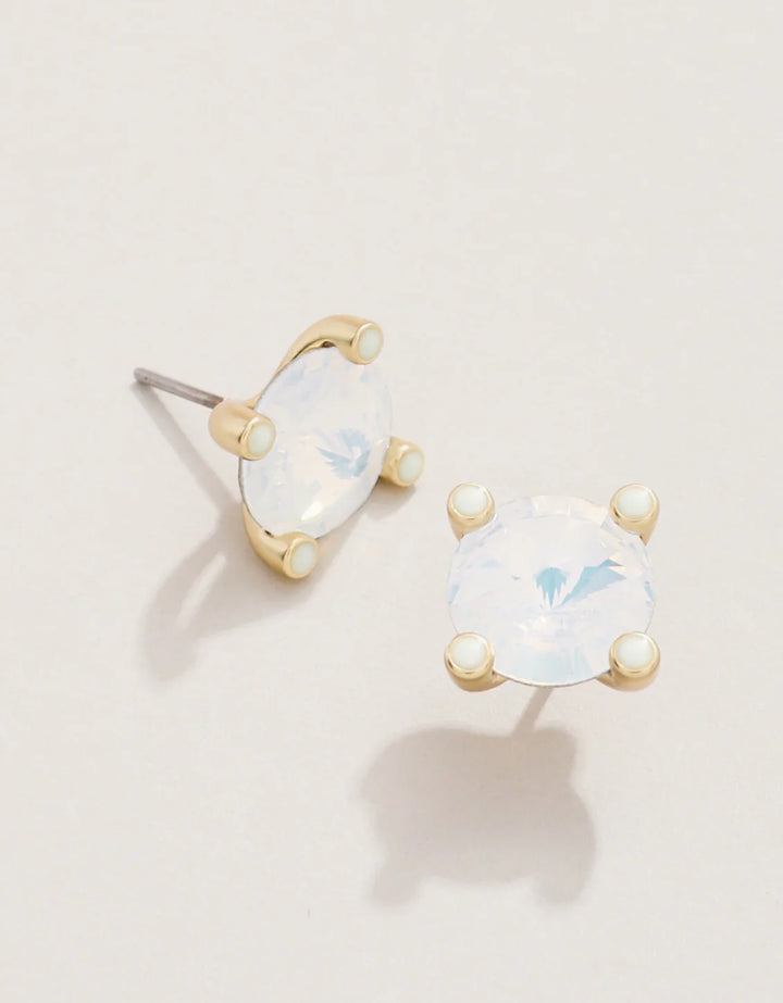 Spartina 449: Clara Stud Earrings White Opal
