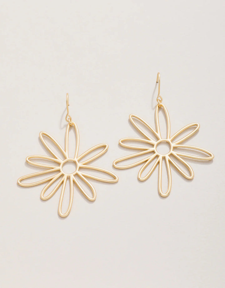 Spartina: Happy Daisy Earrings - Gold