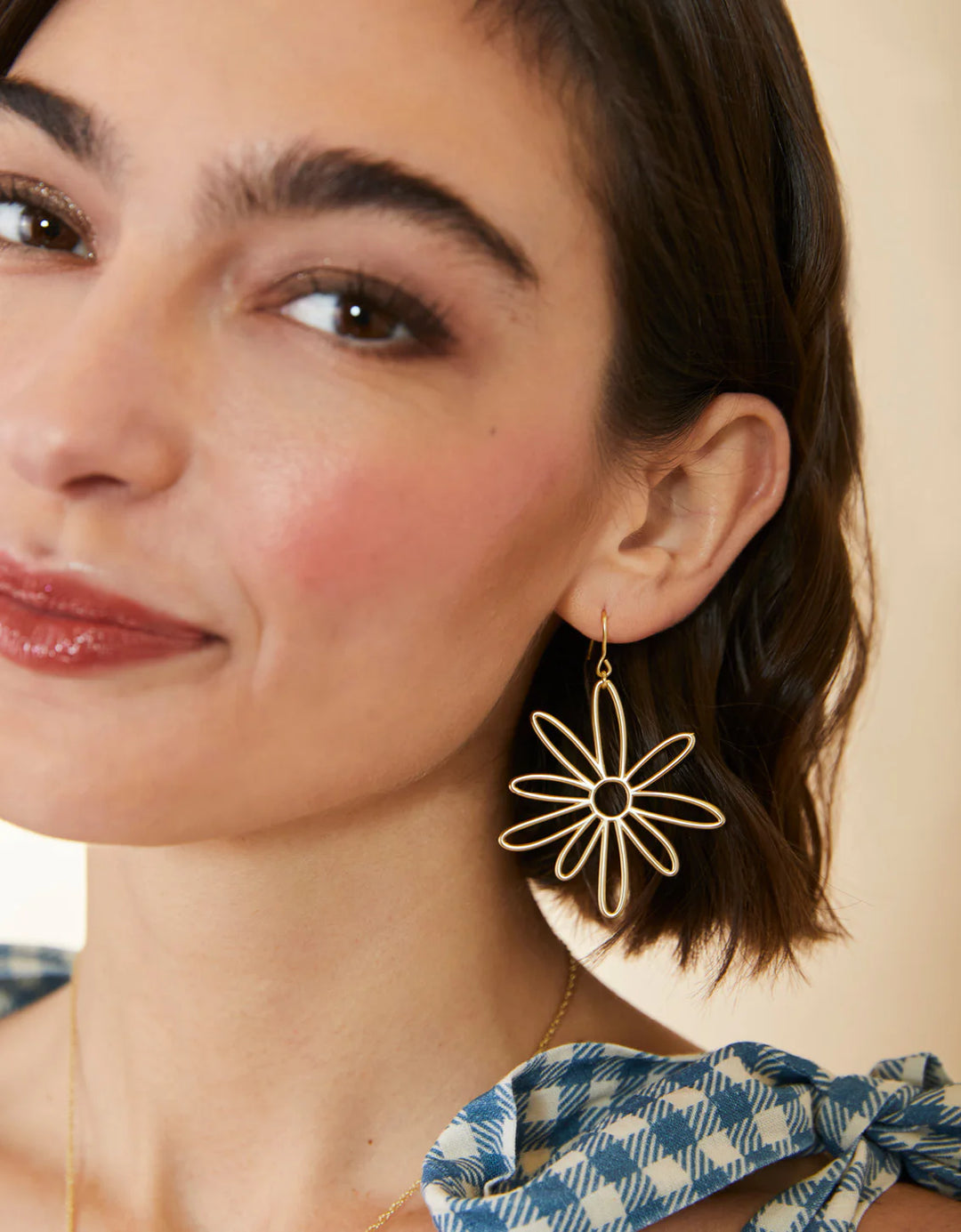Spartina: Happy Daisy Earrings - Gold