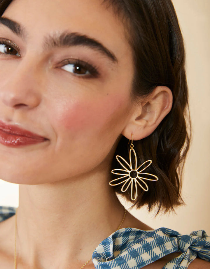 Spartina: Happy Daisy Earrings - Gold
