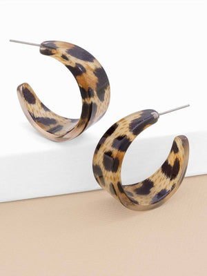 Small Resin Leopard Hoop