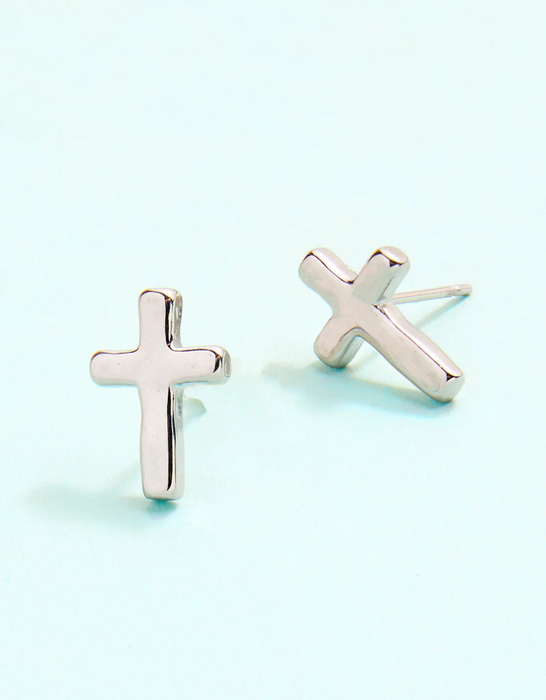 Spartina 449: Cross Stud Earrings Silver