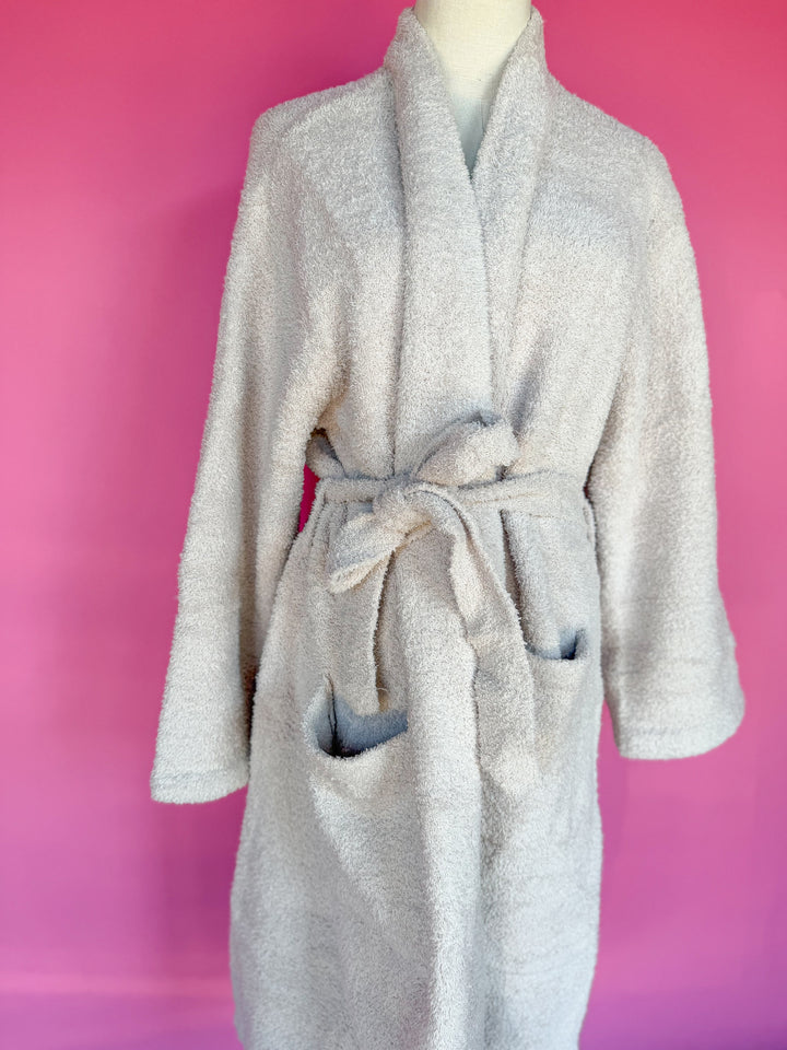 Barefoot Dreams: CozyChic® Solid Robe - Stone - B Social Boutique