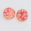 Leopard Pink Studs