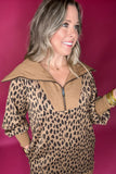 Leopard Shawl Collar Dress