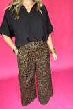 Leopard Wide Leg Pants