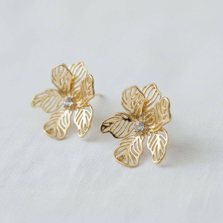 Artistic Floral Design Drop Earrings