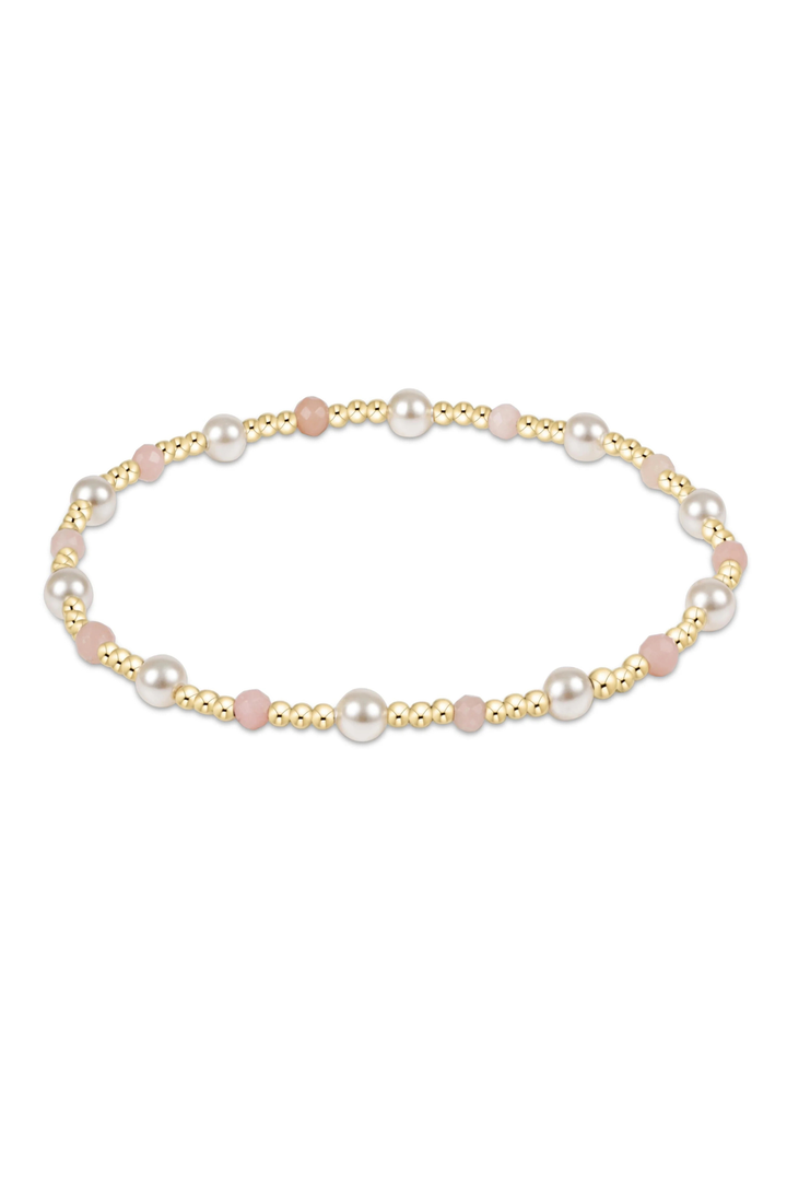 enewton: Pearl Sincerity 4mm Gem Bracelet - Pink Opal