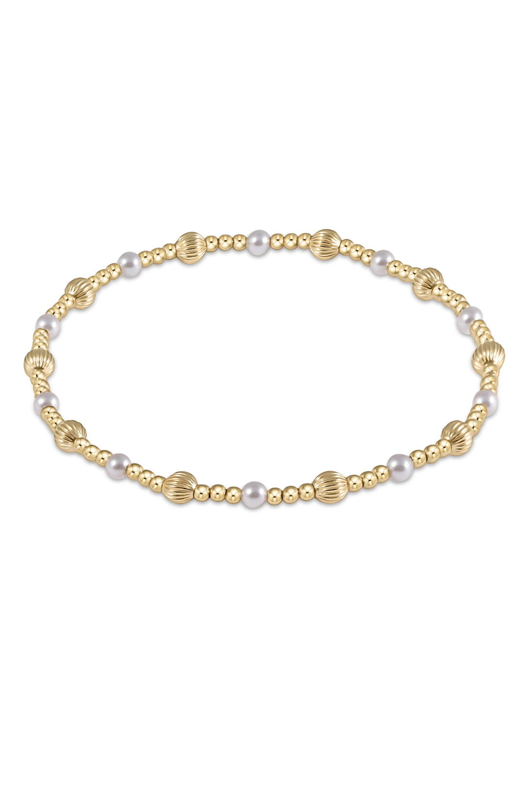 enewton: Dignity Sincerity Pattern 4mm Bracelet - Pearl