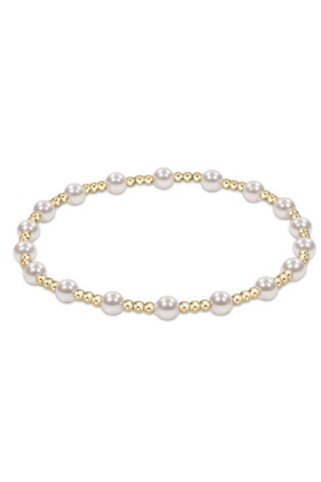 enewton: Classic Sincerity Pattern 4mm Bracelet - Pearl - B Social Boutique
