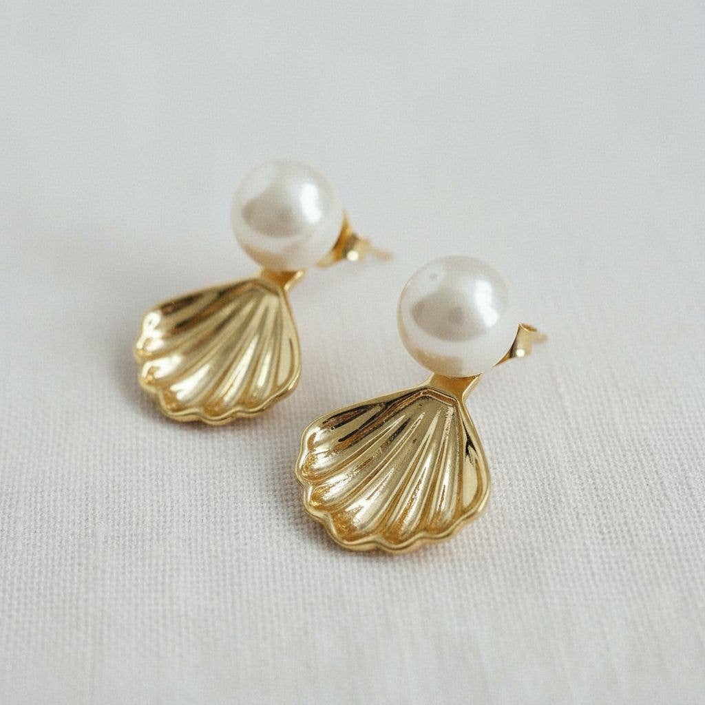 Chic Glass Pearl Drop Earrings