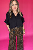 Leopard Wide Leg Pants