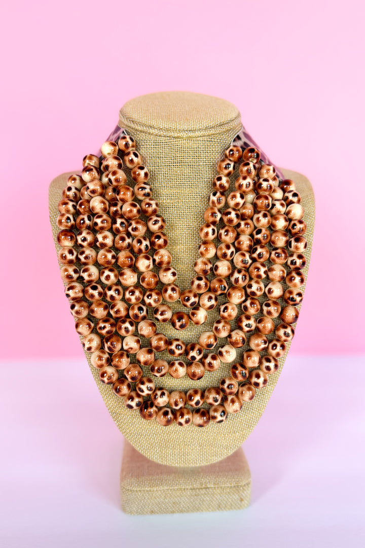 Leopard Chic Beaded Magnetic Necklace
