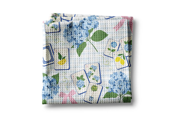 Mahjong Hydrangea Kitchen Towel