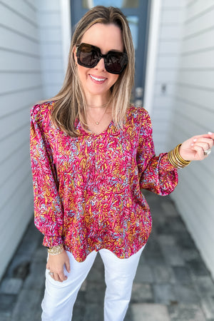 Into The Pink Mix Blouse