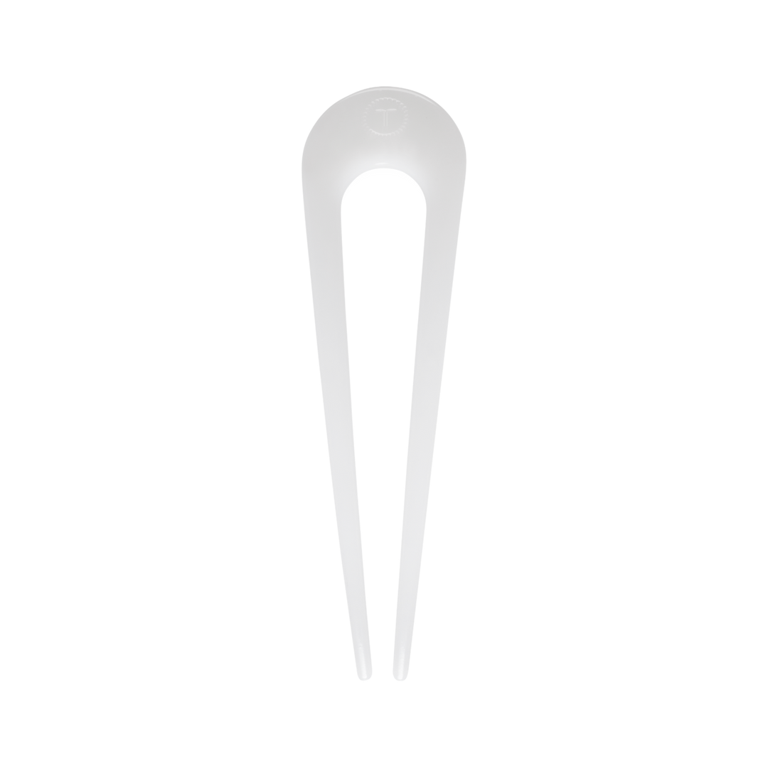 French Hair Pin Coconut White