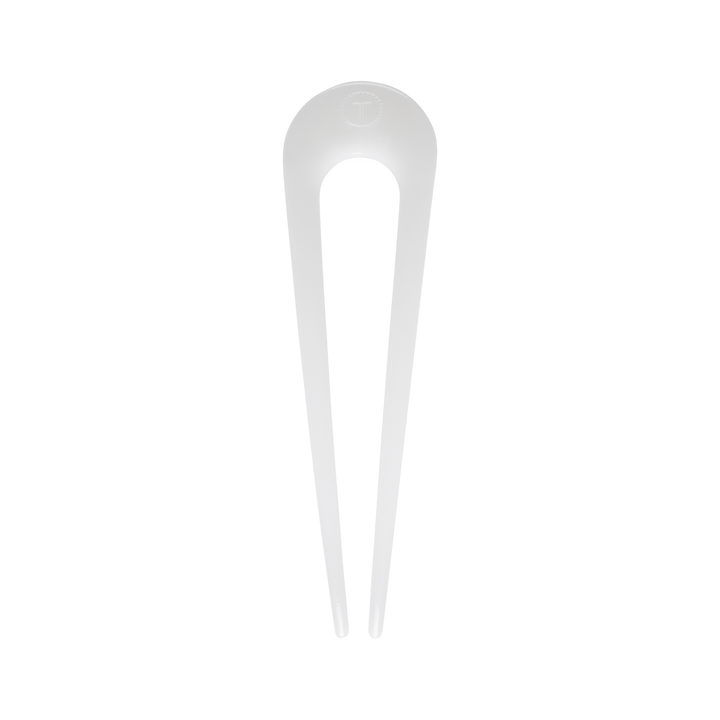 French Hair Pin Coconut White