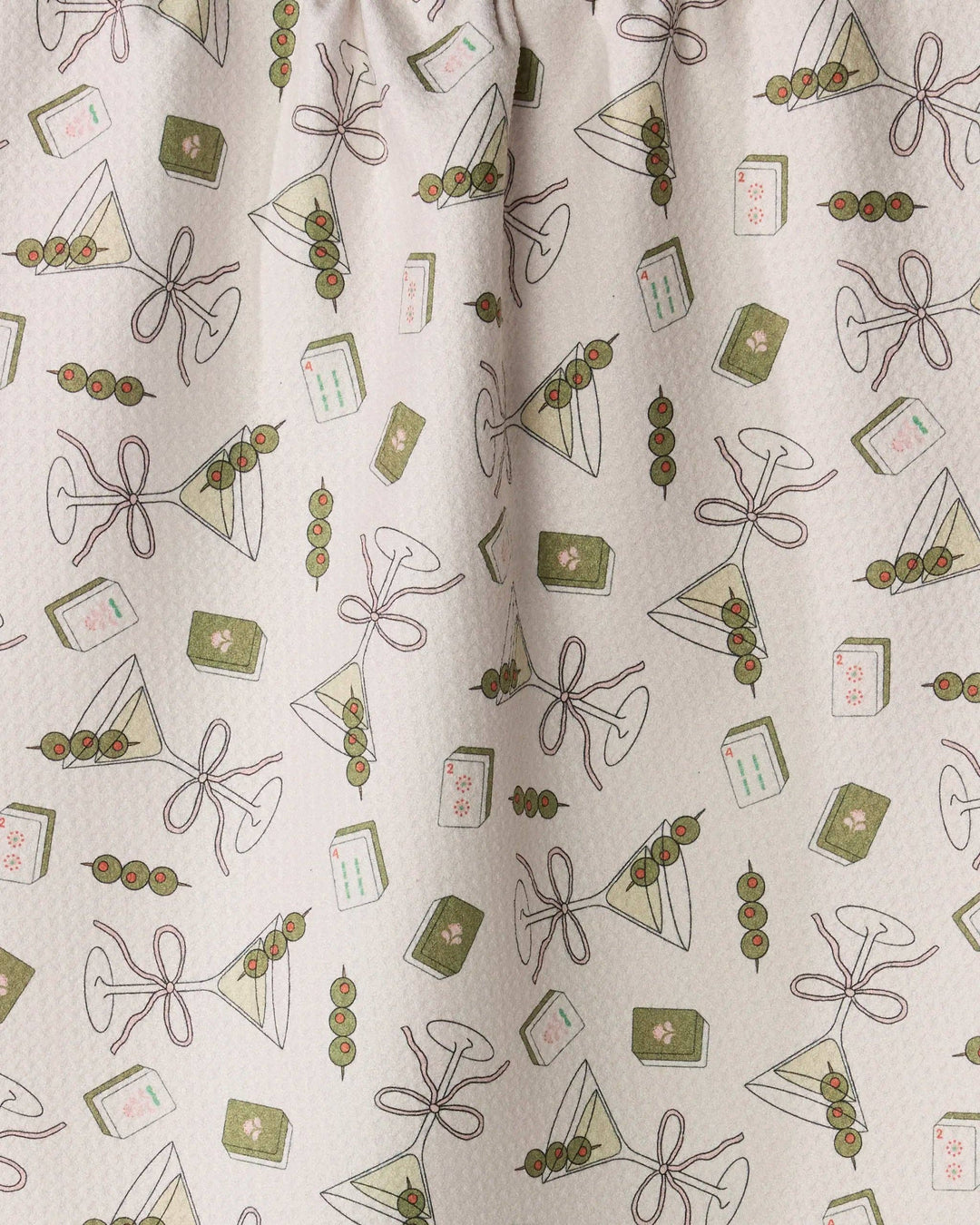 Martini Tiles Tea Towel - Mahjong