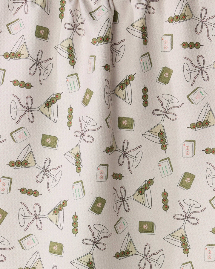 Martini Tiles Tea Towel - Mahjong