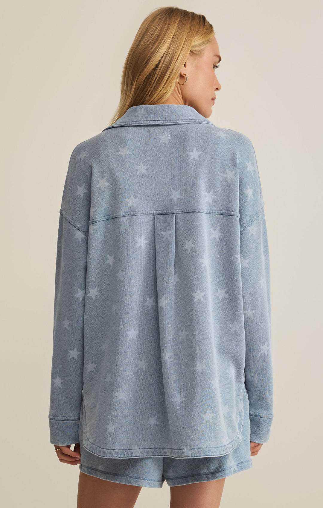 Z Supply: All Day Knit Star Jacket -  Ocean Air Indigo