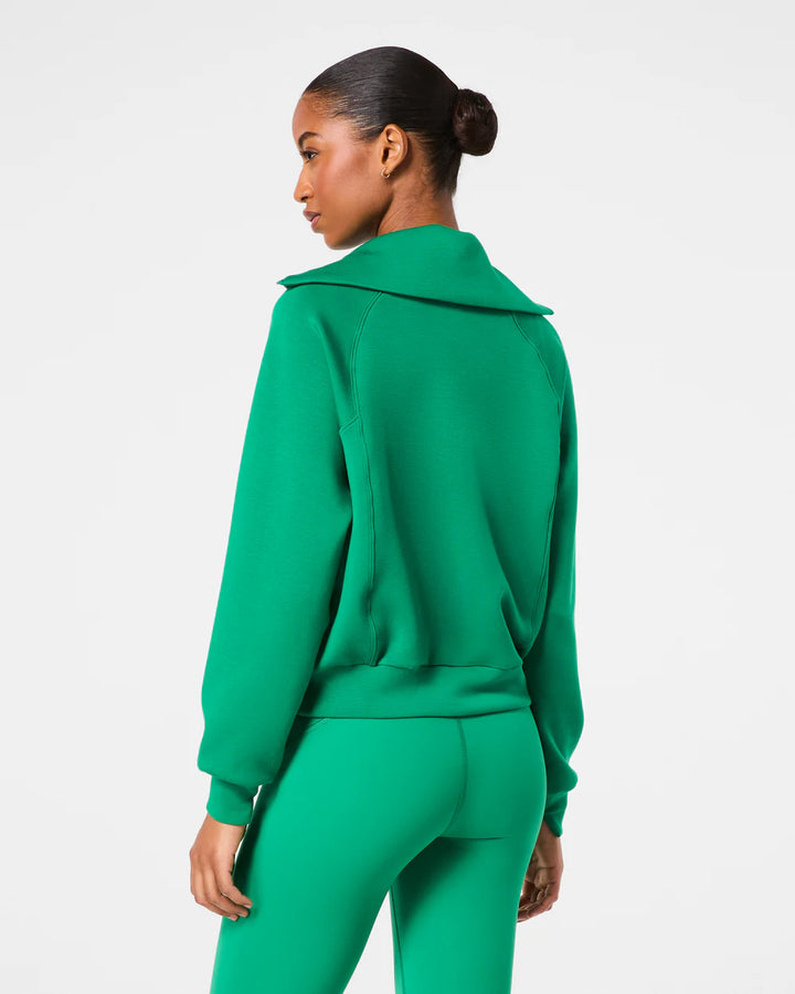 SPANX: AirEssentials Half Zip - Field Green