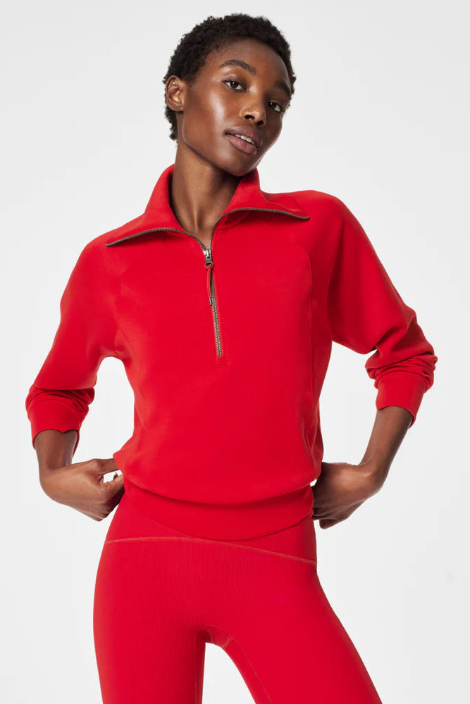 SPANX: AirEssentials Half Zip - Red