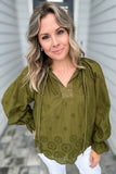 Please Remember Me Blouse - Olive