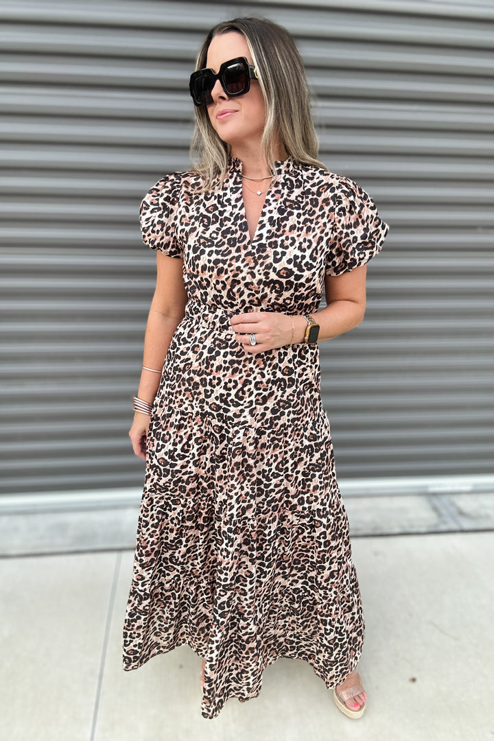Tomorrow Is Calling Leopard Midi Dress