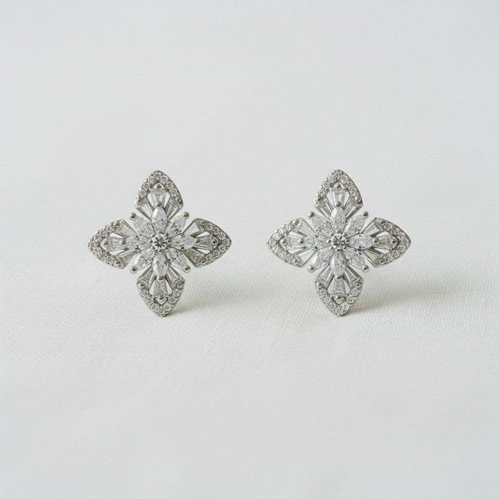 Clover-Inspired Gemstone Drop Earrings
