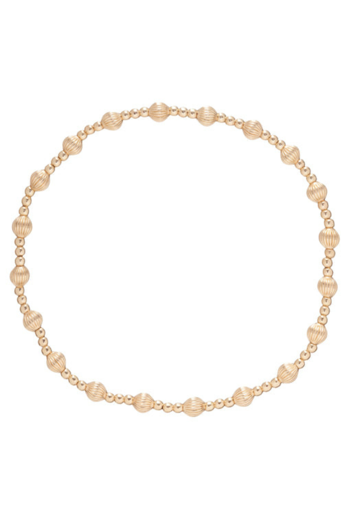 enewton: Dignity Sincerity Pattern 4mm Bracelet- Gold